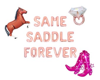 Same Saddle Forever Letter Balloon Kit Disco Cowgirl Bachelorette Party Decorations Cowgirl Balloons Cowgirl Nashville Bachelorette Party