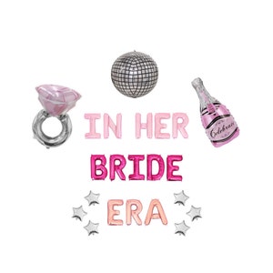 In Her Bride Era Letter Balloon Kit Eras Themed Bachelorette Party Decorations Eras Bridal Shower Eras Engagement Party Lover Themed Decor