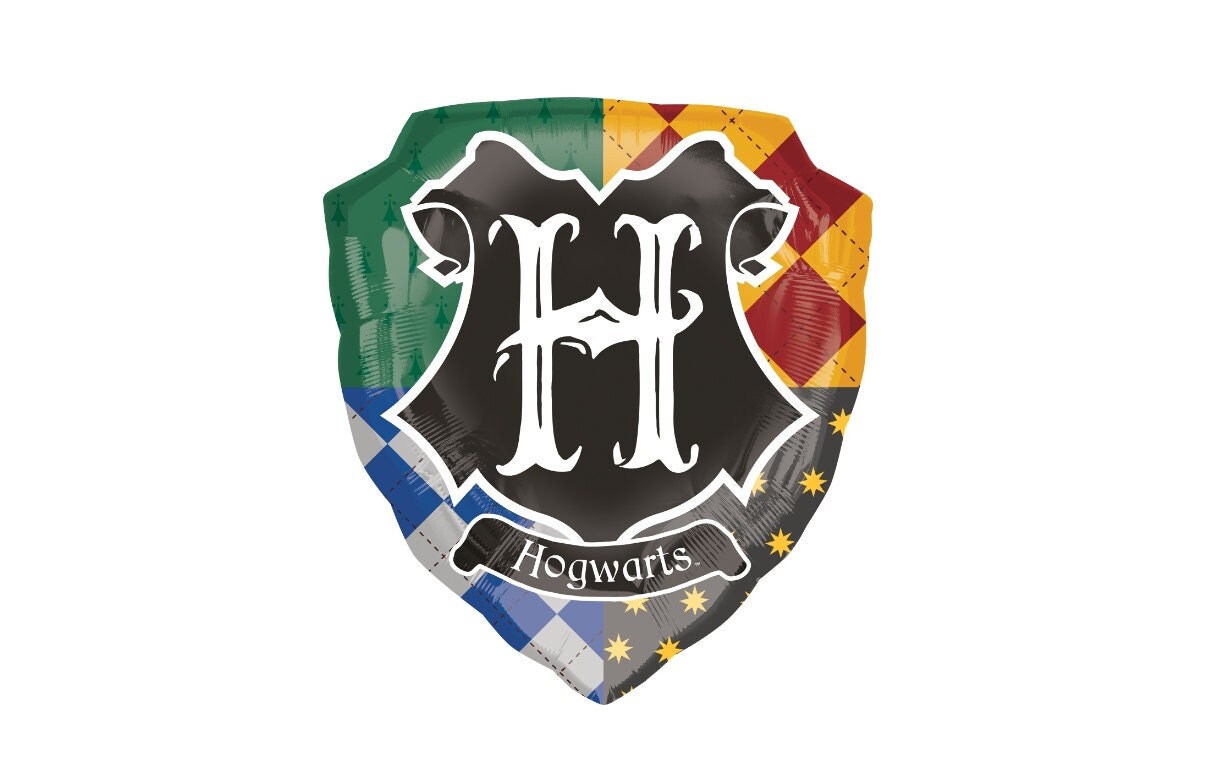 Harry Potter Hogwarts House Crest Balloon Gryffindor Slytherin Ravenclaw Hufflepuff Wizard Themed Proposal Engagement Bridal