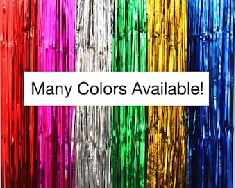 Fringe Backdrop 3 feet wide Fringe Curtain Rose Gold, Gold, Silver, Green, Pink, Blue, Red, Purple, Black