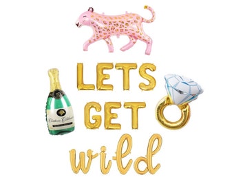 Lets Get Wild Bachelorette Party Decor Wild Bachelorette Balloons Wild Bach Party Decorations Bachelorette Decor Bachelorette Decorations