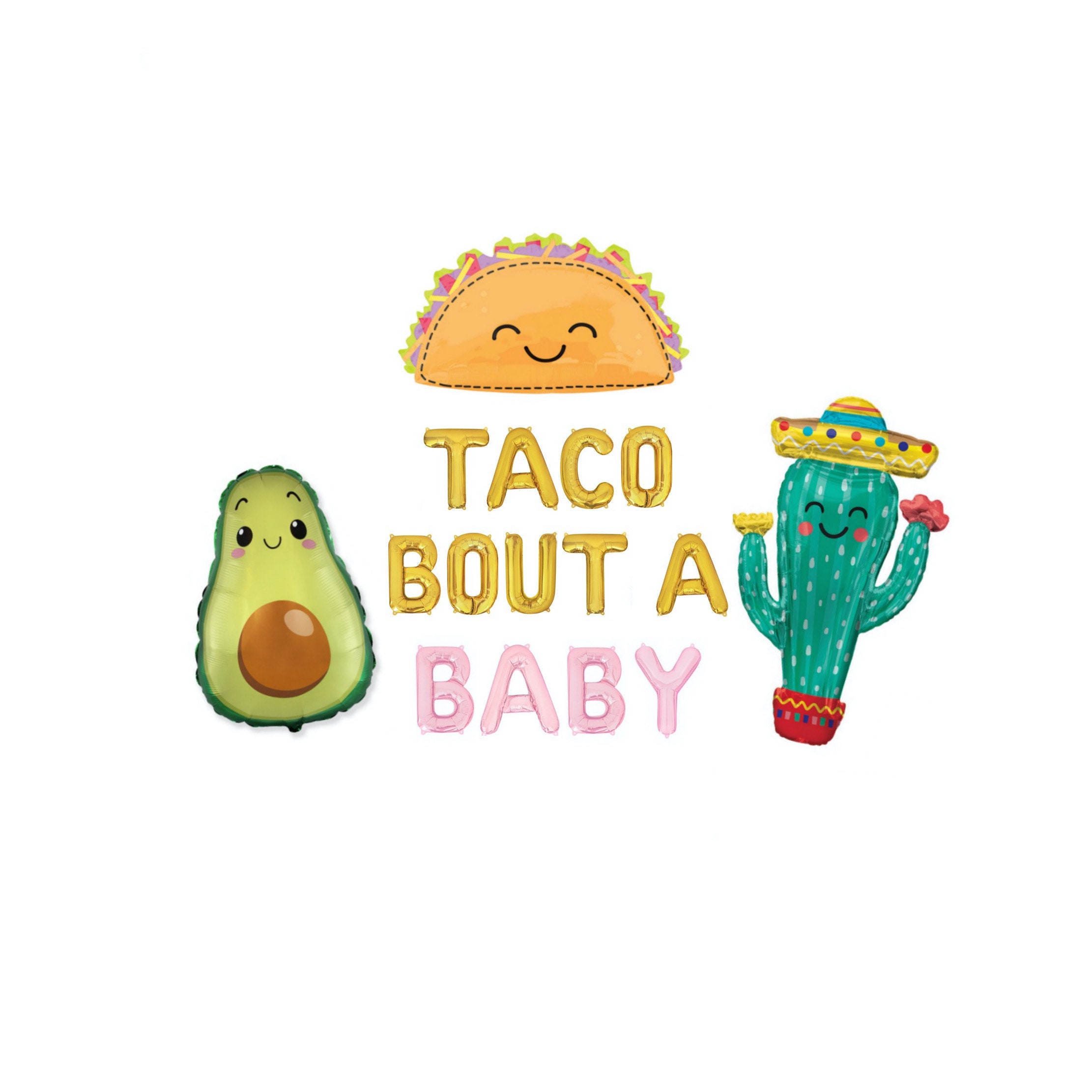 Taco Bout A Baby Balloons Fiesta Balloons Decor Taco Baby Etsy France