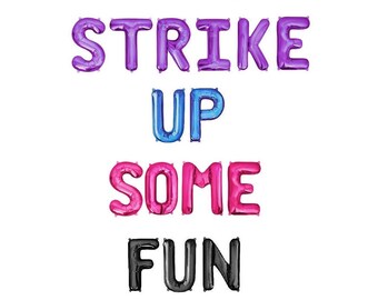 Strike Up Some Fun Balloons Bowling Birthday Party Decorations Bowling Themed Girls Birthday Party Decor Balloon Banner Bowling Alley Party