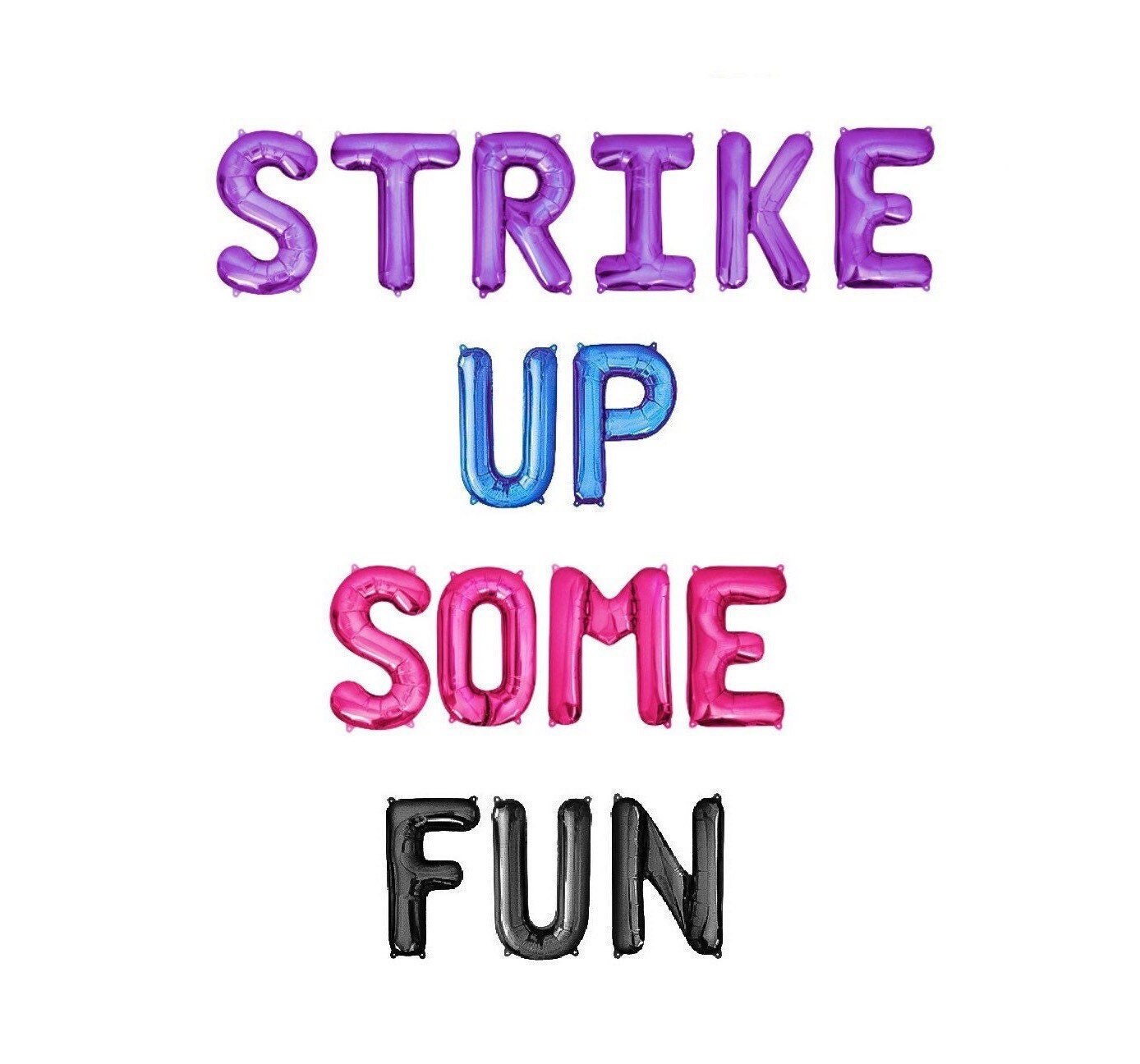 Strike Up Some Fun Balloons Bowling Birthday Party Decorations Bowling Themed Girls Birthday Party Decor Balloon Banner