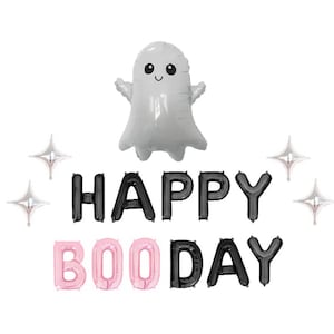 Happy Booday Balloon Banner Halloween First Birthday Halloween 2nd 3rd Birthday Party 4th Birthday Fall 1st Birthday Decorations Spooky One