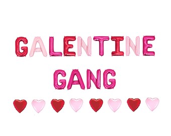 Galentine Gang Letter Balloon Kit Galentines Day Party Balloons Valentines Day Party Decorations Galentines Party Valentines Balloon Banner