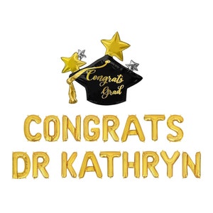 Congrats Dr. Custom Balloon Banner Graduation Party Decorations Congrats Grad Decor Grad Party Decorations Doctor Grad Med School Graduate