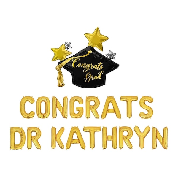 Congrats Dr. Custom Balloon Banner Graduation Party Decorations Congrats Grad Decor Grad Party Decorations Doctor Grad Med School Graduate