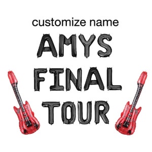 Final Tour Bachelorette Decor Letter Balloon Banner Decorations Rock Bachelorette Final Bach Tour Concert Bride or Die Bachelorette Party