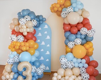 Western Rodeo DIY Balloon Arch Birthday Party Decorations Balloon Garland Kit Retro Rustic Boho Cowboy Kids Party Decor 1st 2nd Birthday