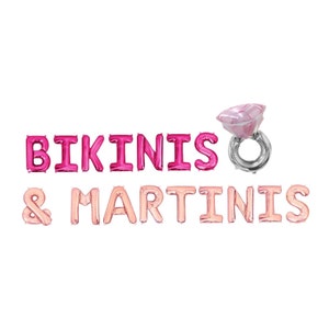 Bikinis & Martinis Balloon Banner Beach Bachelorette Party Decorations Beach Bach Lets Flamingle Miami Bach Palm Springs Before the Ring