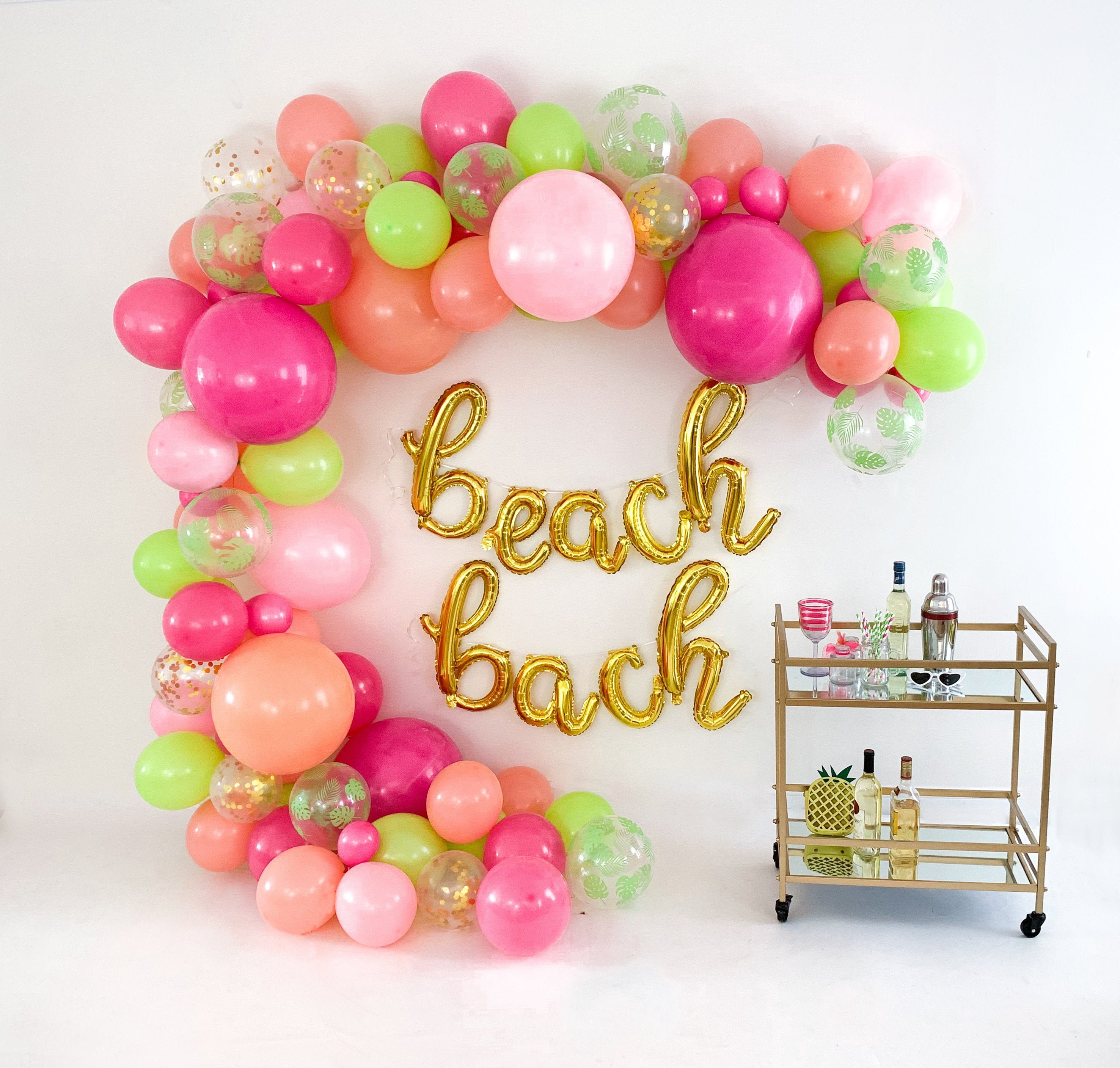 Tropical Balloon Garland Kit Beach Bach Balloon Arch Flamingo Etsy France