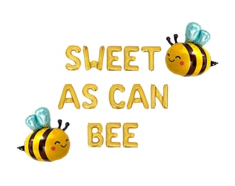 Sweet As Can Bee Letter Balloon Kit Honey Bear Baby Shower Decorations Wood Bear Balloons Baby Shower Party Supplies Honey Bee Baby Shower