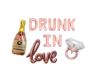 Drunk In Love Letter Balloon Kit Bachelorette Party Decorations Bridal Shower Engagement Party Bachelorette Party Supplies Bach Party Decor