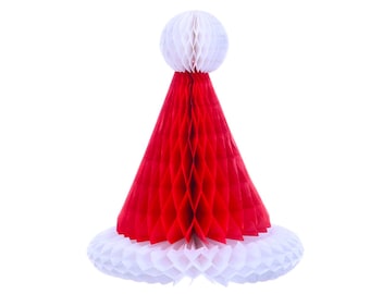 3D Paper Santa Hats Party Decor Centerpiece Baby Shower Birthday Party Friendsmas Party Christmas Party Oh What Fun Santa Party Decorations