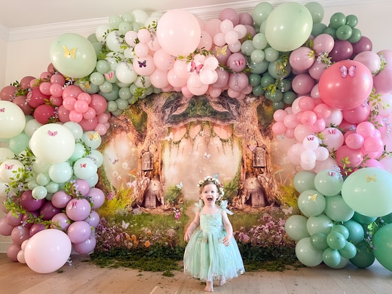 Garden Fairy Balloon Arch Kit Enchanted Fairy Birthday Party