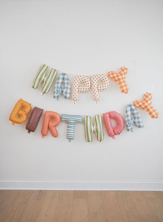 Happy Birthday Letter Balloon Kit Party Animals Birthday Party Balloons Birthday Party Decor Classic Vintage Boho Decorations Girls Boys
