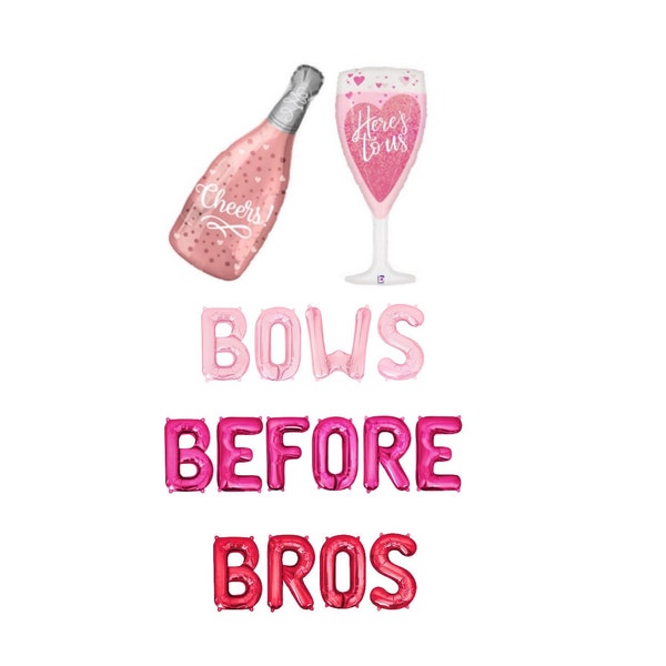 Bows Before Bros Letter Balloon Kit Galentines Day Party Balloons Valentines Day Party Decorations Valentine Galentines Party Balloon Banner