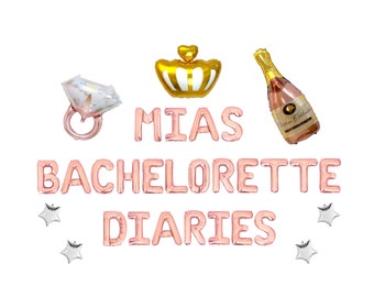 Custom Bachelorette Diaries Letter Balloon Kit Bachelorette Balloon Banner Bachelorette Party Decorations Diaries Bachelorette Decorations
