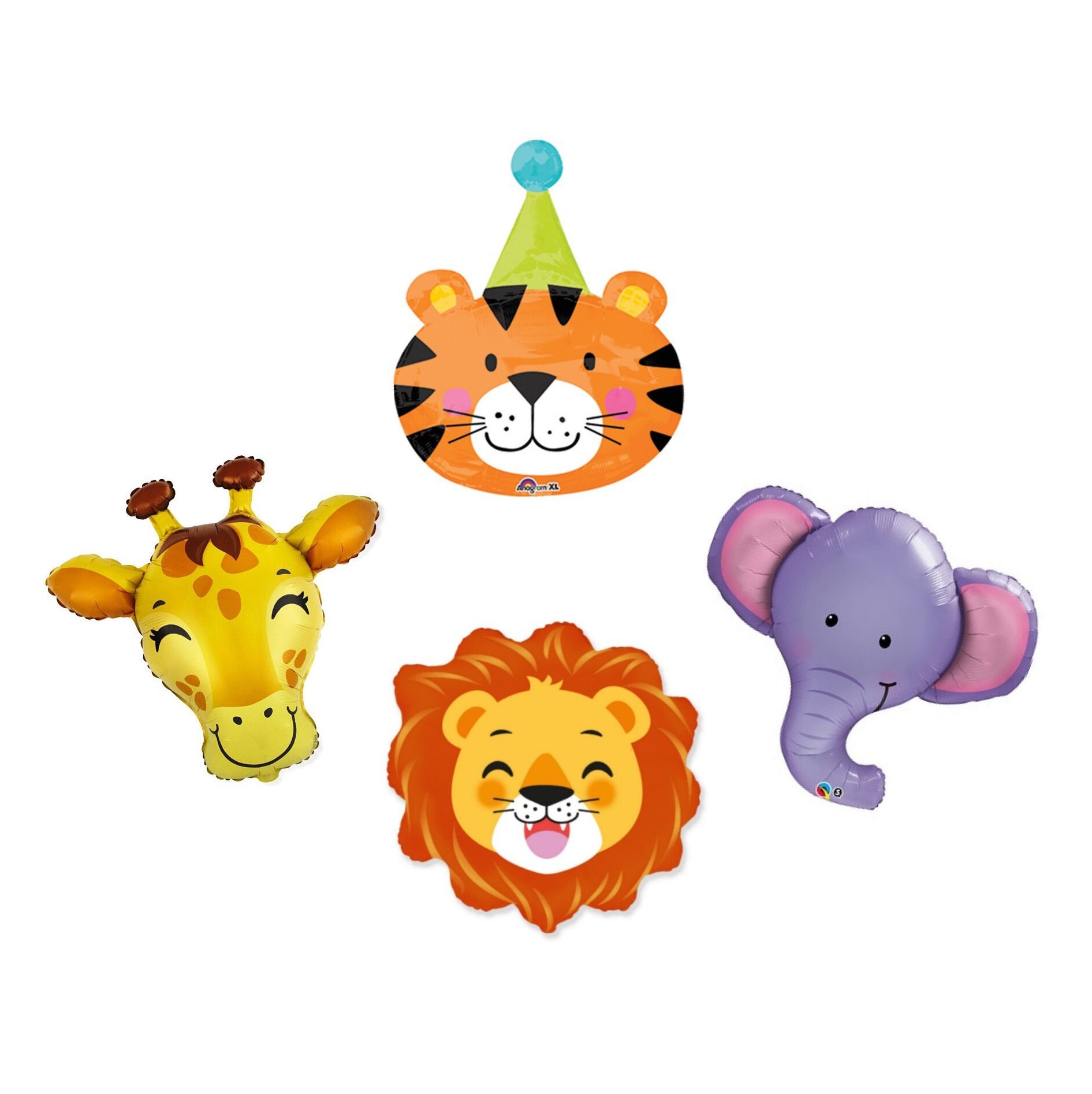 Jungle Balloon Set Safari Birthday Party Decorations Lion Leopard Giraffe Zebra Cheetah Tiger Zoo Animals Jungle Birthday