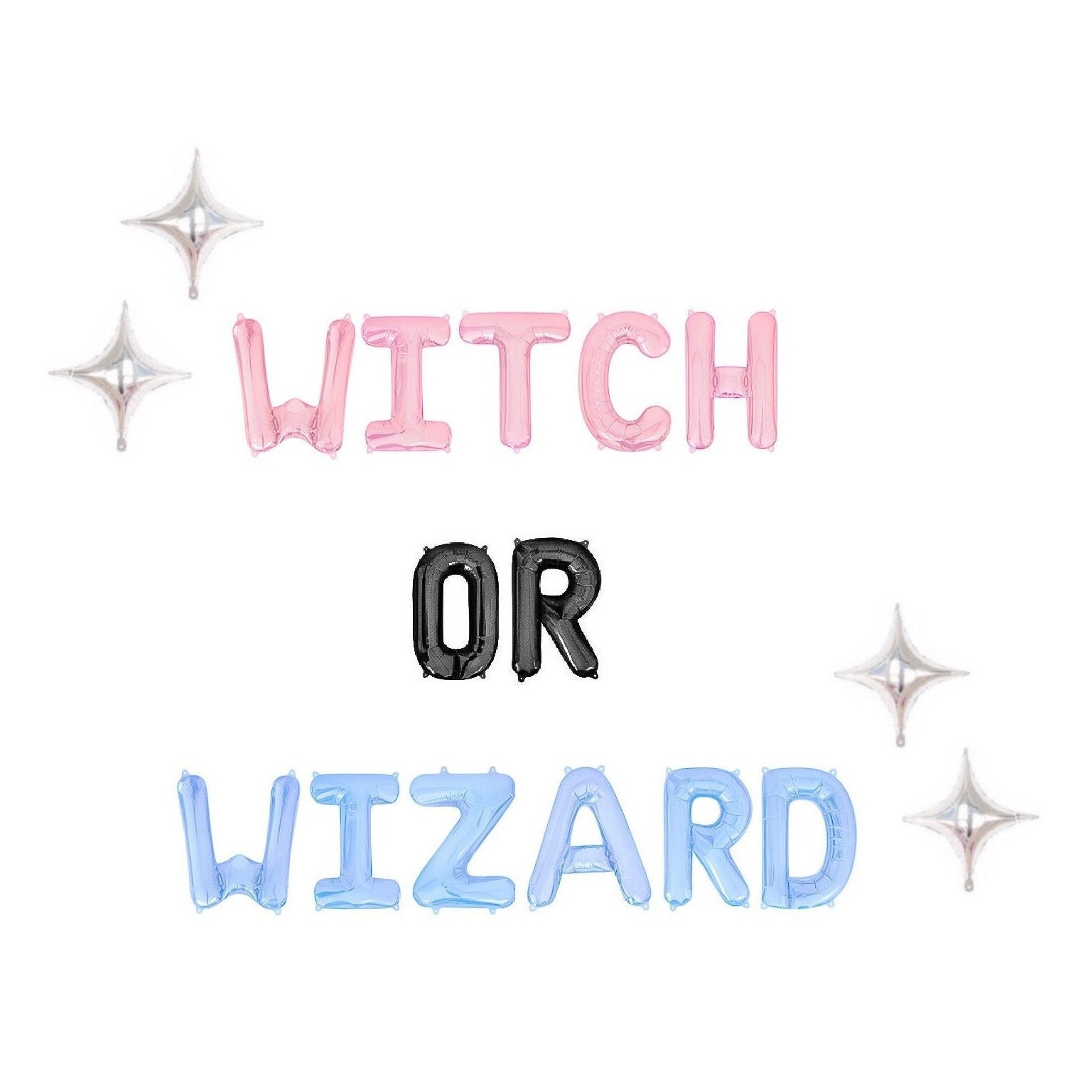 Witch Or Wizard Balloons Halloween Gender Reveal Halloween Themed Gender Reveal Baby is Brewing Boy Or Girl Halloween Gender