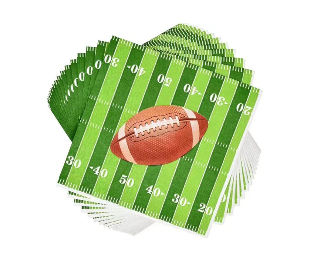 Football Themed Paper Plates Napkins and Cups 1st Year Down Etsy