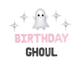 Birthday Ghoul Balloon Banner Halloween Birthday Party Halloween Themed Birthday Party Halloween Birthday Decor Ghost Birthday Decor For Her