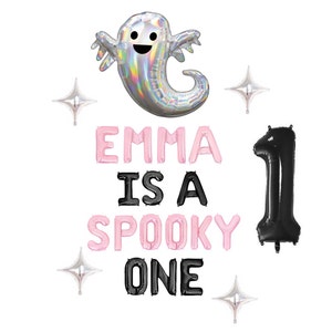 The Spooky One Balloon Banner Halloween First Birthday Halloween 1st Birthday Party Little Boo Birthday Fall 1st Birthday Decorations Spooky