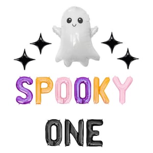 Spooky One Balloon Banner Halloween 1st Birthday Party Halloween Themed Birthday Decor Halloween First Birthday Decor 1st Booday Party Decor