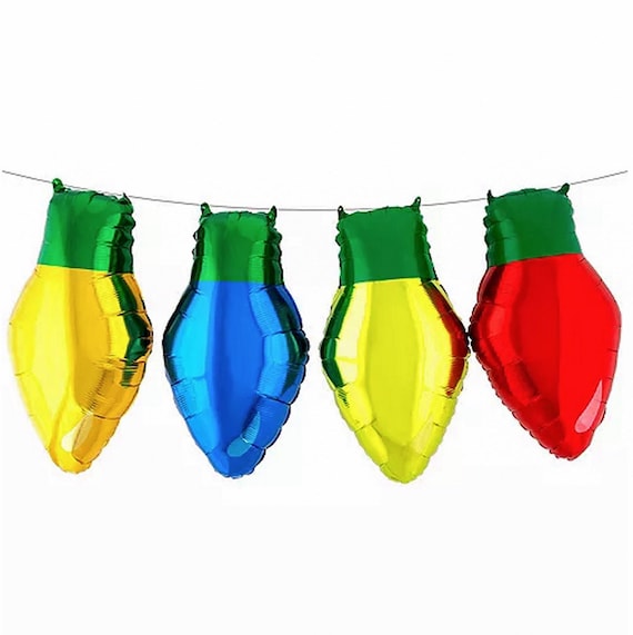 Christmas Lights Balloon Christmas Light Balloons Winter Balloons Christmas Party Decorations Christmas Birthday Decor Merry Friendsmas