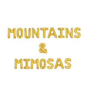 Mountains & Mimosas Balloon Banner Mountain Bachelorette Glamping Bachelorette Flannel Fling Winter Bachelorette Cabin Bach Woods Bach Party