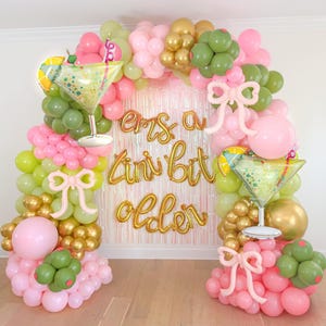 A Tini Bit Older Birthday Party Summer Martini Balloon Arch Party Decor Bridal Shower Baby Shower Decorations Bachelorette Balloon Garland