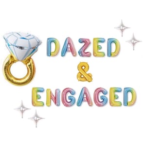 Dazed and Engaged Bachelorette Party Decor Hippie Bachelorette Party Balloon Banner 60s 70s Bachelorette Groovy Boozed Confused Last Disco