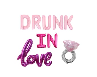 Drunk In Love Letter Balloon Kit Bachelorette Party Decorations Bridal Shower Engagement Party Bachelorette Party Supplies Bach Party Decor