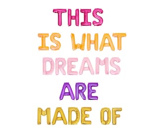 This Is What Dreams Are Made Of Letter Balloon Kit Y2K Bachelorette Party Decorations Y2K Bachelorette Balloons Sing To Me Y2K Birthday