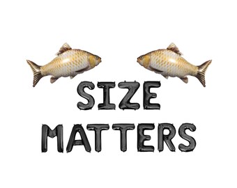 Size Matters Letter Balloon Kit Willy Penis Bachelorette Party Decorations Fish Balloons Fishing Bachelorette Party Decor Lake Bach Banner