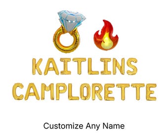 Camplorette Custom Name Letter Balloon Kit Bachelorette Party Balloon Banner Bachelorette Party Decorations Camp Bach Camping Bachelorette