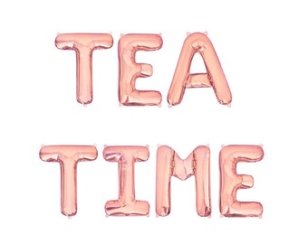 Tea Time Balloon Banner Tea Party Birthday Party Decor Tea for Two Birthday Decorations Bridal Shower Tea Party Princess ParTea Party Decor