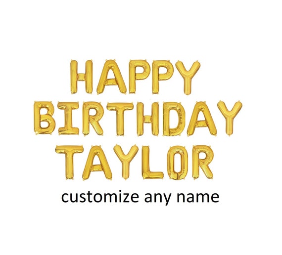 Custom Happy Birthday Balloon Banner Birthday Decorations 21e Etsy Canada