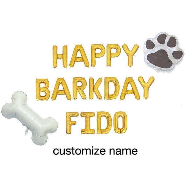Happy Barkday Letter Balloon Banner Dog Birthday Party Puppy Birthday Party Decorations Puppy Party Balloons Dog Party Balloons Dog Decor