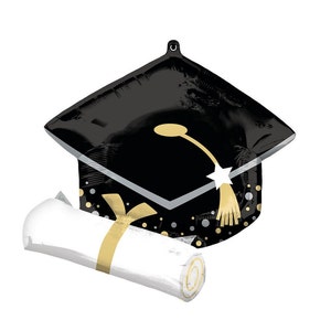 Graduation Cap and Diploma Balloon Grad Party Decorations Graduation Party Decor Graduation Decorations High School Grad College Grad Decor