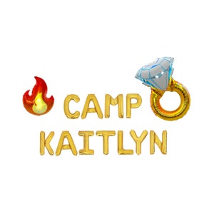 Bachelorette Camp Custom Name Letter Balloon Kit Bachelorette Party Balloon Banner Camp Bachelorette Party Decorations Camp Bach Summer Camp