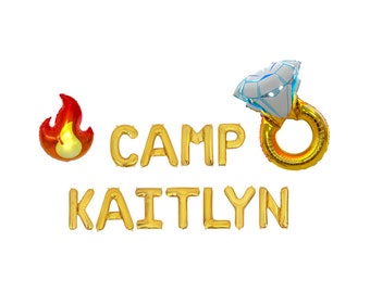 Bachelorette Camp Custom Name Letter Balloon Kit Bachelorette Party Balloon Banner Camp Bachelorette Party Decorations Camp Bach Summer Camp