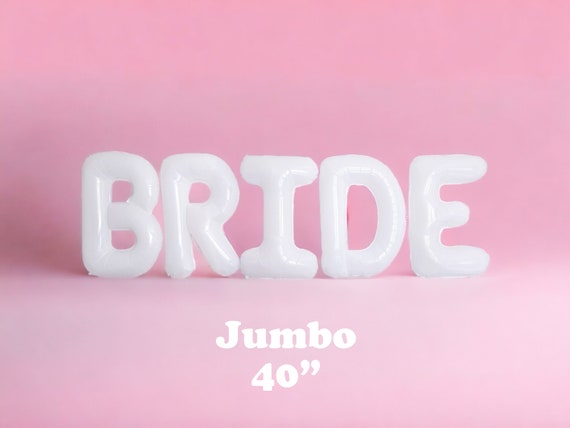 Bride Jumbo Letters Rose Gold Bachelorette Party Decor Bach Party Decorations Bachelorette Balloons Decor Bach Balloons Balloon Banner Bride