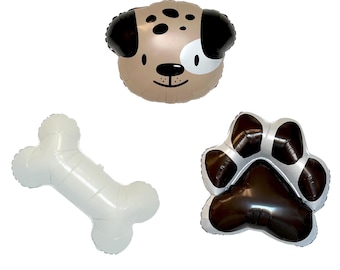 Dog Balloons Dog Birthday Party Decorations Puppy Balloons Dog Puppy Bone Paw Print Decorations Dog Party Decor Puppy Party Decorations