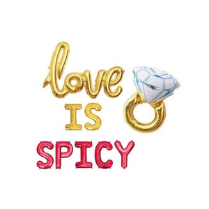 Love is Spicy Balloons Taco Bar Banner Fiesta Party Taco Bridal Shower Decorations Balloon Banner Fiesta Bridal Shower Taco Bout Love Decor