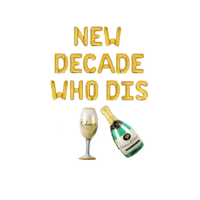 New Years Eve Party Decorations 2020 NYE Party Decor New Decade Who Dis Balloon Banner Roaring 20s 2020 New Years Eve Banner NYE Party 2020 