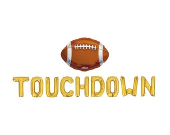 Touchdown Balloon Banner Football Balloons Superbowl Party Balloons Superbowl Party Decor Football Party Decorations Playoffs Balloon Sign