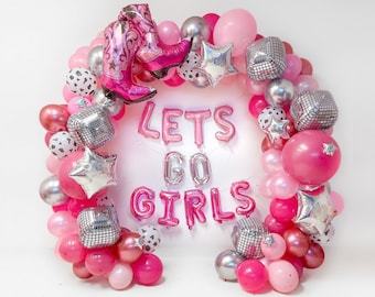 Disco Cowgirl Bachelorette Balloon Garland Nashville Bachelorette Cowgirl Bachelorette Party Space Cowgirl Lets Go Girls Austin Disco Arch