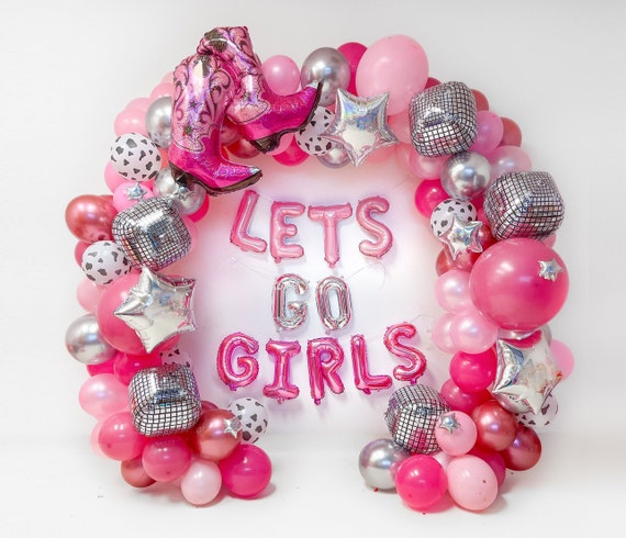 Disco Cowgirl Bachelorette Balloon Garland Nashville Bachelorette Cowgirl Bachelorette Party Space Cowgirl Lets Go Girls Austin Disco Arch